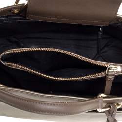 Pre Owned DKNY Brown Leather Bryant Park Front Pocket Satchel