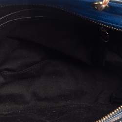 مملوكة مسبقًا حقيبة دي كي إن واي غرينيتش جلد أزرق بيد علوية