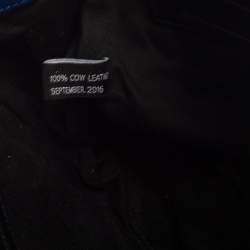 مملوكة مسبقًا حقيبة دي كي إن واي غرينيتش جلد أزرق بيد علوية