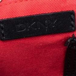 Pre Owned حقيبة هوبو دي كي إن واي كانفاس أسود وجلد