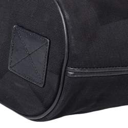 Pre Owned حقيبة هوبو دي كي إن واي كانفاس أسود وجلد