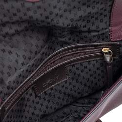 Pre Owned DKNY Brown Leather Flap Shoulder Bag