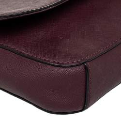 Pre Owned DKNY Brown Leather Flap Shoulder Bag