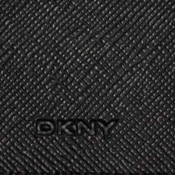 مملوكة مسبقًا DKNY Black Saffiano Leather Envelope Flap Continental Wallet
