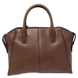 Pre Owned DKNY Brown Croc Embossed Leather Chelsea Satchel