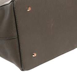 Pre Owned Dkny Brown Leather Double Zip Satchel