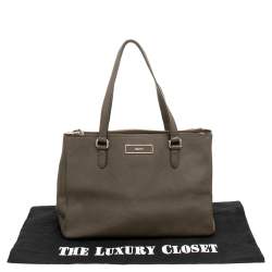 Pre Owned Dkny Brown Leather Double Zip Satchel