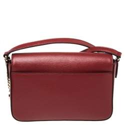 Pre Owned حقيبة كروس دي كي أن واي قلاب بريانت جلد خضراء