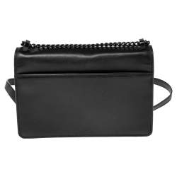 Pre Owned DKNY Black Leather Chain Shoulder Bag