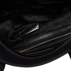 DKNY Black Nylon and Leather Sequin Logo Tote
