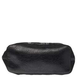 DKNY Black Nylon and Leather Sequin Logo Tote