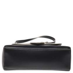 Pre Owned Dkny Black Leather Val Flap Shoulder Bag