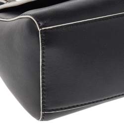 Pre Owned Dkny Black Leather Val Flap Shoulder Bag