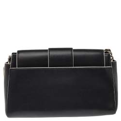 Pre Owned Dkny Black Leather Val Flap Shoulder Bag