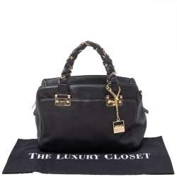 Pre Owned Dkny Black Leather Shoulder Bag