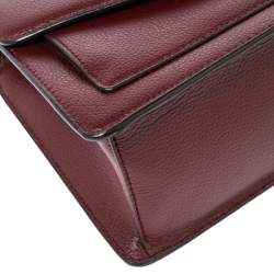 Pre Owned حقيبة دي كي أن واي يد علوية جلد محبب عنابي