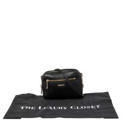 Pre Owned حقيبة كاميرا دي كي أن واي جيب أمامي جلد محبب أسود