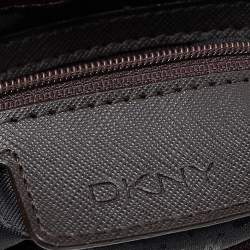 Pre Owned DKNY Burgundy Leather Bryant Park Envelope Shoulder Bag