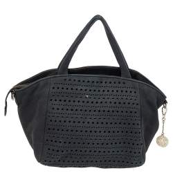 Dkny Black Leather Zip Tote