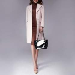 Pre Owned DKNY Black PVC Chain Handle Tote