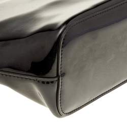 Pre Owned DKNY Black PVC Chain Handle Tote