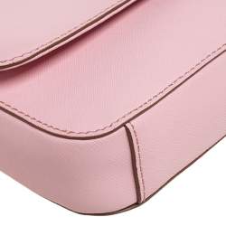 Pre Owned Dkny Pink Leather Flap Shoulder Bag
