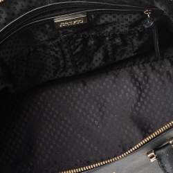 DKNY Black Saffiano Leather Bryant Park Zip Tote