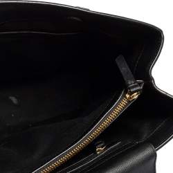 Pre Owned حقيبة يد توتس دي كي إن واي بريانت بارك جلد أسود بسلسلة