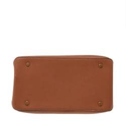 DKNY Brown Saffiano Leather Bryant Park Shoulder Bag