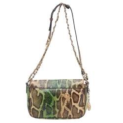 Pre Owned حقيبة كتف دي كيه إن واي جلد نقشة الثعبان متعدد الألوان 