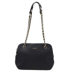 DKNY Saffiano Leather Tote Bag Blue Black Size L