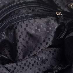 Pre Owned حقيبة كتف دي كي أن واي سلسلة مستديرة جلد مبطن