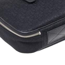Pre Owned DKNY Black Signature Canvas And Leather Laptop Bag