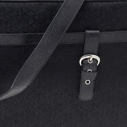 Pre Owned DKNY Black Signature Canvas And Leather Laptop Bag