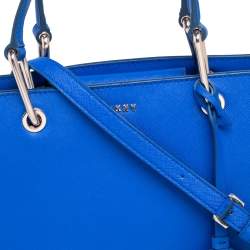 Pre Owned DKNY Blue Saffiano Leather Bryant Park Tote