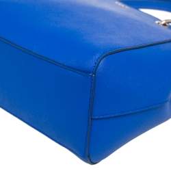 Pre Owned DKNY Blue Saffiano Leather Bryant Park Tote