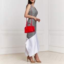 Pre Owned DKNY Red Leather Chelsea Satchel