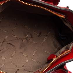 Pre Owned DKNY Red Leather Chelsea Satchel