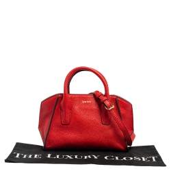Pre Owned DKNY Red Leather Chelsea Satchel