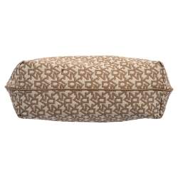 Pre Owned Dkny Beige Signature Canvas Baguette Shoulder Bag