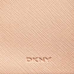 Dkny Pink Saffiano Leather Envelope Flap Wallet