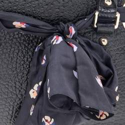 مملوكة مسبقًا DKNY Black Leather Scarf Tote