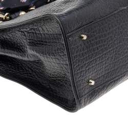 مملوكة مسبقًا DKNY Black Leather Scarf Tote