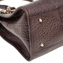 Pre Owned حقيبة يد توتس دي كيه إن واي جلد مُحبب بني