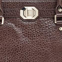 Pre Owned حقيبة يد توتس دي كيه إن واي جلد مُحبب بني