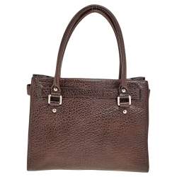 Pre Owned حقيبة يد توتس دي كيه إن واي جلد مُحبب بني