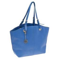 Pre Owned DKNY Blue Saffiano Leather Tote
