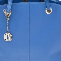 Pre Owned DKNY Blue Saffiano Leather Tote