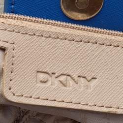 Pre Owned DKNY Blue Saffiano Leather Tote