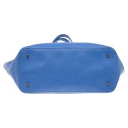 Pre Owned DKNY Blue Saffiano Leather Tote